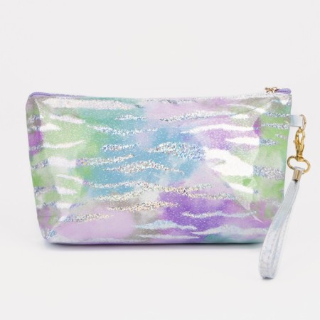 Lightning cosmetic bag, blue-violet color-1