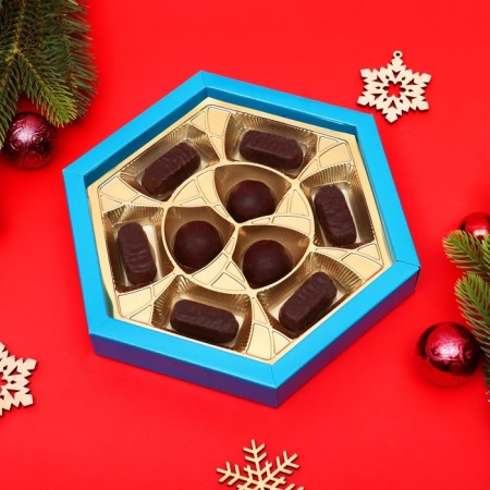 Chocolate assorted "Happy New Year, Merry Christmas", Blue Blue 150-1
