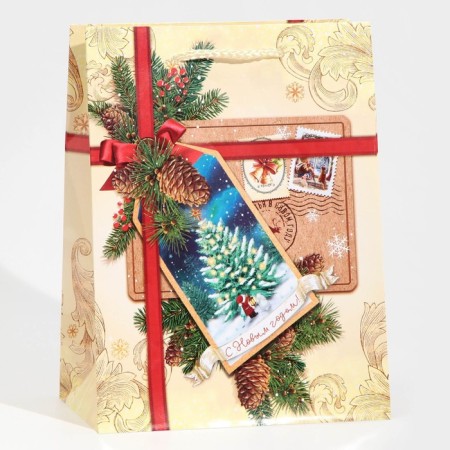 Laminated vertical package “Happy New Year!”, MS 18 x 23 x 8 cm, New Year-1