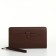Male purse-clate on a zipper, brown color