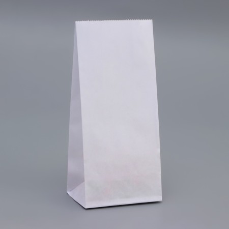 Craft package Paper bearing, white, rectangular bottom 8 x 5 x 17 cm