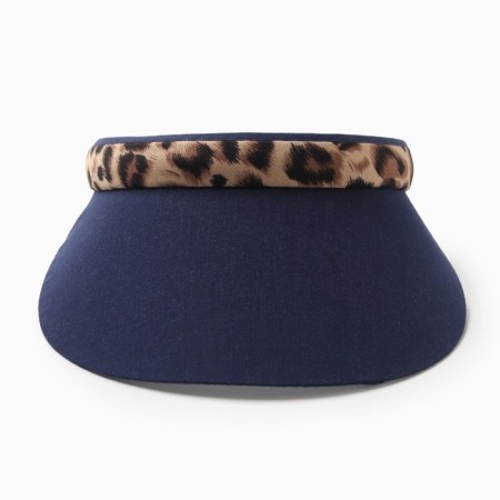 Feminine visor minaku "leopard" color dark blue, rn 56-58-1