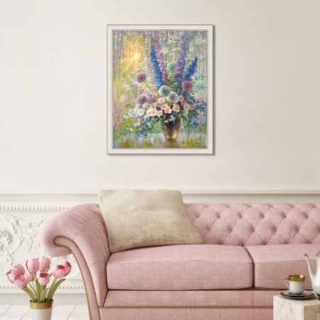 Reproduction of the picture "Amethyst bouquet", 40x50 cm, frame 45-a355-5