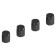 Caps on the tire valve K-3, black, metal, 4 pcs. AVC15