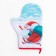 New Year's mittens-seging "With Happiness" 20x28cm, 35% x/l, 65% p/e, Vatin 250g/m2
