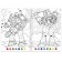 Coloring by numbers "Attack of robots", 16 pp., A4 format