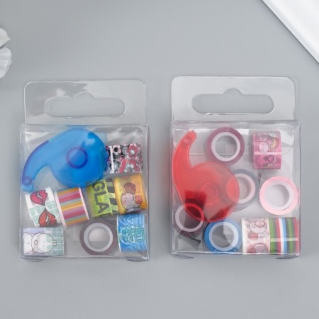 Adhesive tape decorative with a holder (set of 8 pcs) width 1.2 cm length 2.8 meters mix-2