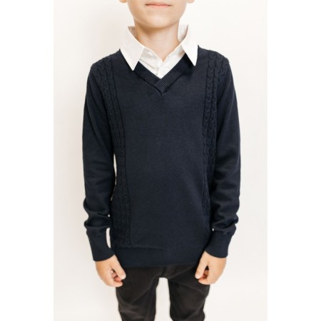 Jumper for boys, height 110-116 cm, dark blue color-3