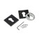 Lockland cylinder lining, square, with mount, black color