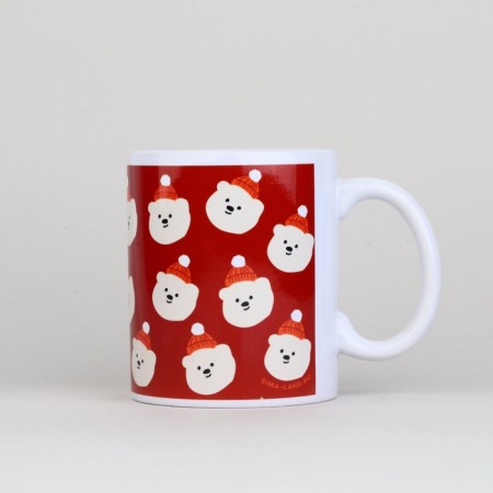 New Year. White ceramic "Bear", 320 ml mug-2