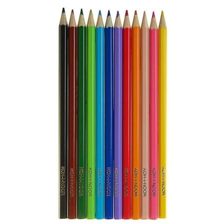 Карандаши 12 цветов Koh-I-Noor 3552, "Животные", европодвес-1