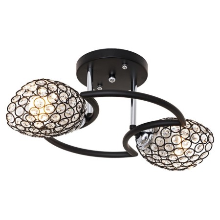 Lamp Ceiling Economy Service 33916/2BK+CR BK+CL, 2x60W, E27, 20x30x40 cm, color chromium-1