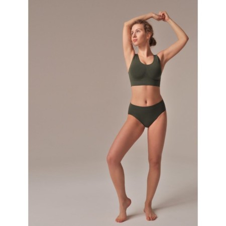 Women's top on wide straps Top Shaper SPALLA LARGA, size 44-46, olive color-1