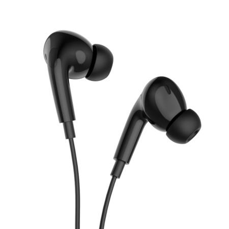 Hoco M101 PRO headphones, wired, vacuum, microphone, 1.2 m, black