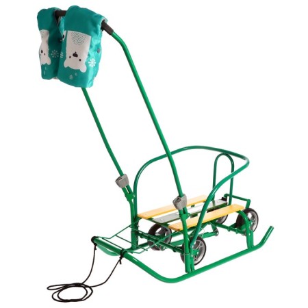 Sled "breeze 7 station wagon", with mittens, green color-7