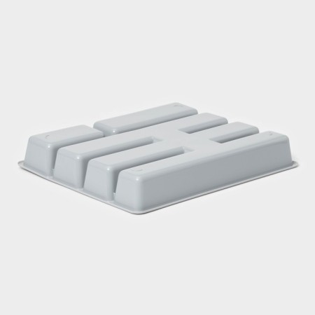 Tray for cutlery, 5 departments, 25.5 × 30.7 × 4.6 cm, color gray color-3