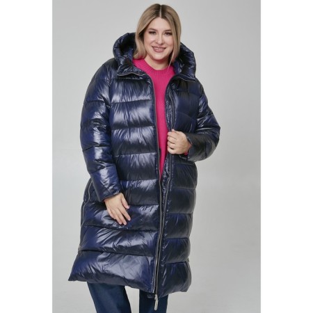 Female coat, size 64, dark blue color-2