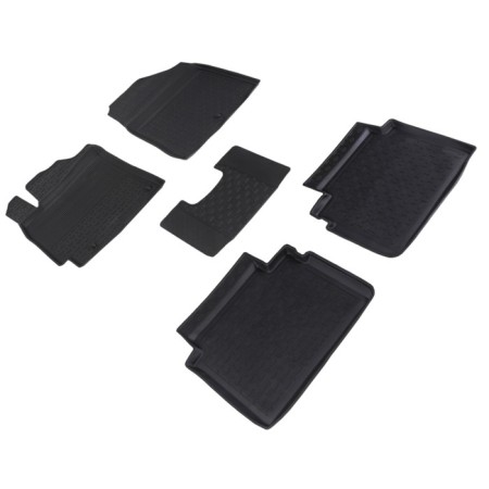 Rubber rugs with high side for Hyundai Elantra VI, 2016-