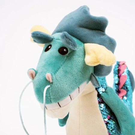 Soft toy "Dragon", 22.5 cm, blue color-1