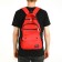 Youth backpack on lightning, 2 departments, 4 pockets, red color