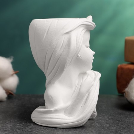 Figure pot "Girl with long hair" 6x8x9cm-3