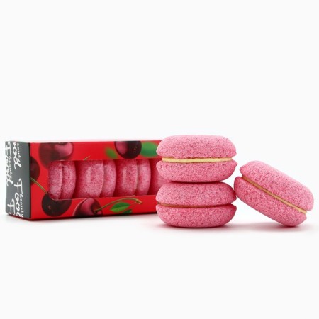 Gift set of cosmetics "Sugar Cherry", bathtub bombs 4 x 50 g, Beauty Food