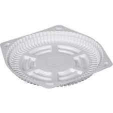 Container for T-205D cake (M-1) (T), round, white color, size 19.1 x 19.1 x 2 cm