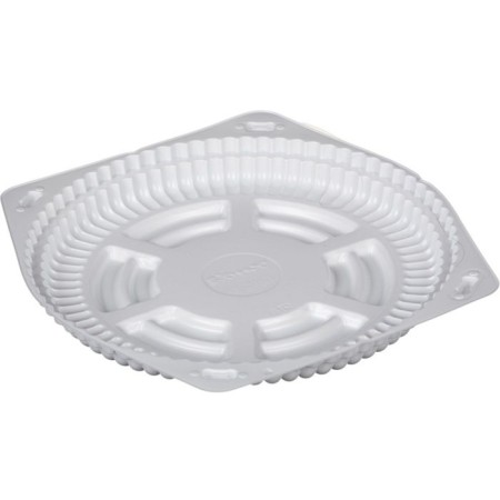 Container for T-205D cake (M-1) (T), round, white color, size 19.1 x 19.1 x 2 cm