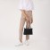 Soper bag with zipper, black color