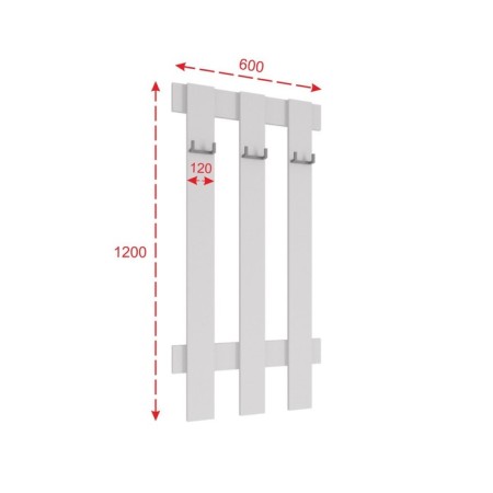 Mori hanger, 600x32x1200, white-1