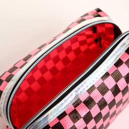Lightning cosmetic bag, black/pink color-2