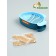 Herble germiner to cats "fish", with seeds, 18 x 12 x 4 cm, blue/blue