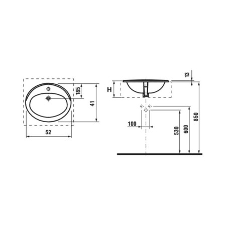 Shell Rosa Adora 56 327203000, 560 x 475 mm, Sredal, White-1