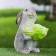 Figure Kashpo "Bunny with a salad" Gray, 14x14x20cm