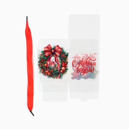 Gift New Year's Folding PVC, “New Year's Wreath”, 10 x 10 x 10 cm, New Year-4