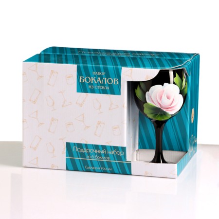 Set of glasses for the wine "Zhostovo" 6 pcs, 220 ml-6