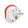 Universal adapter 16a, with salary, 220 V, red, flush into the outlet