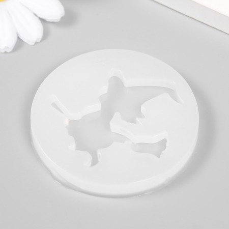 Mold Silicon "Witch on a broomstick" 1x6.5x6.5 cm-1