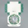 Box for Makarun with low sides “Happy New Year!”, Wreath, 11x 11x 3 cm, New Year