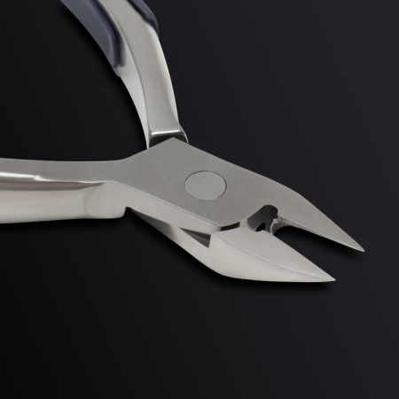 Pedicure nippers “Premium”, hidden spring, rubberized handles, 12.3 cm, blade length - 13 mm, silver/gray color-8