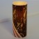 Electronic candle "Black with gold", 5 x 10 cm