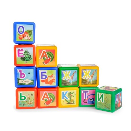 Cubes "Build yourself. Alphabet ", 12 elements-1