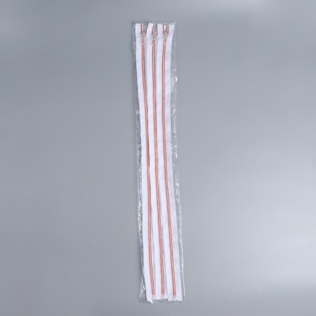 Lightning "Spiral", No. 5, detachable, automatic lock, 60 cm, white/red color-2
