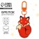 Acrylic “fox” keychain with carbine, 5.5 x 3.8 cm