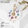 Palette "Paints" brooch, color in gold