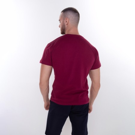 T -shirt male, burgundy color, size 48-4
