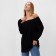 Jumper (Longsliv) on one shoulder female minku: Basic line color black, rr 46