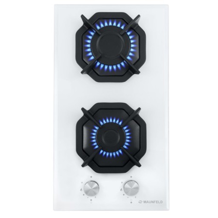 Hon surface Maunfeld EGHG.32.2CW/G, gas, 2 burners, white glass color