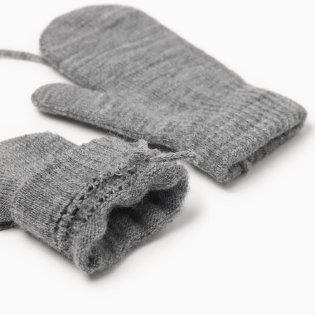 Baby mittens minku, gray color, 13.5 cm-2