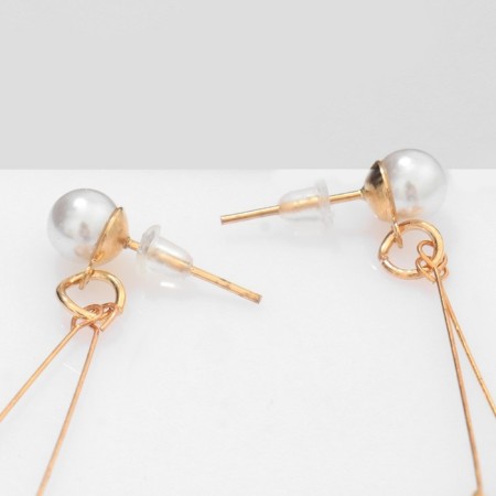 Hanging “pearls” cherries, d = 6, d = 8, d = 10, white color in gold-1